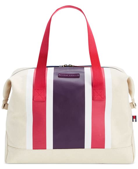 Tommy Logo Canvas Weekender .